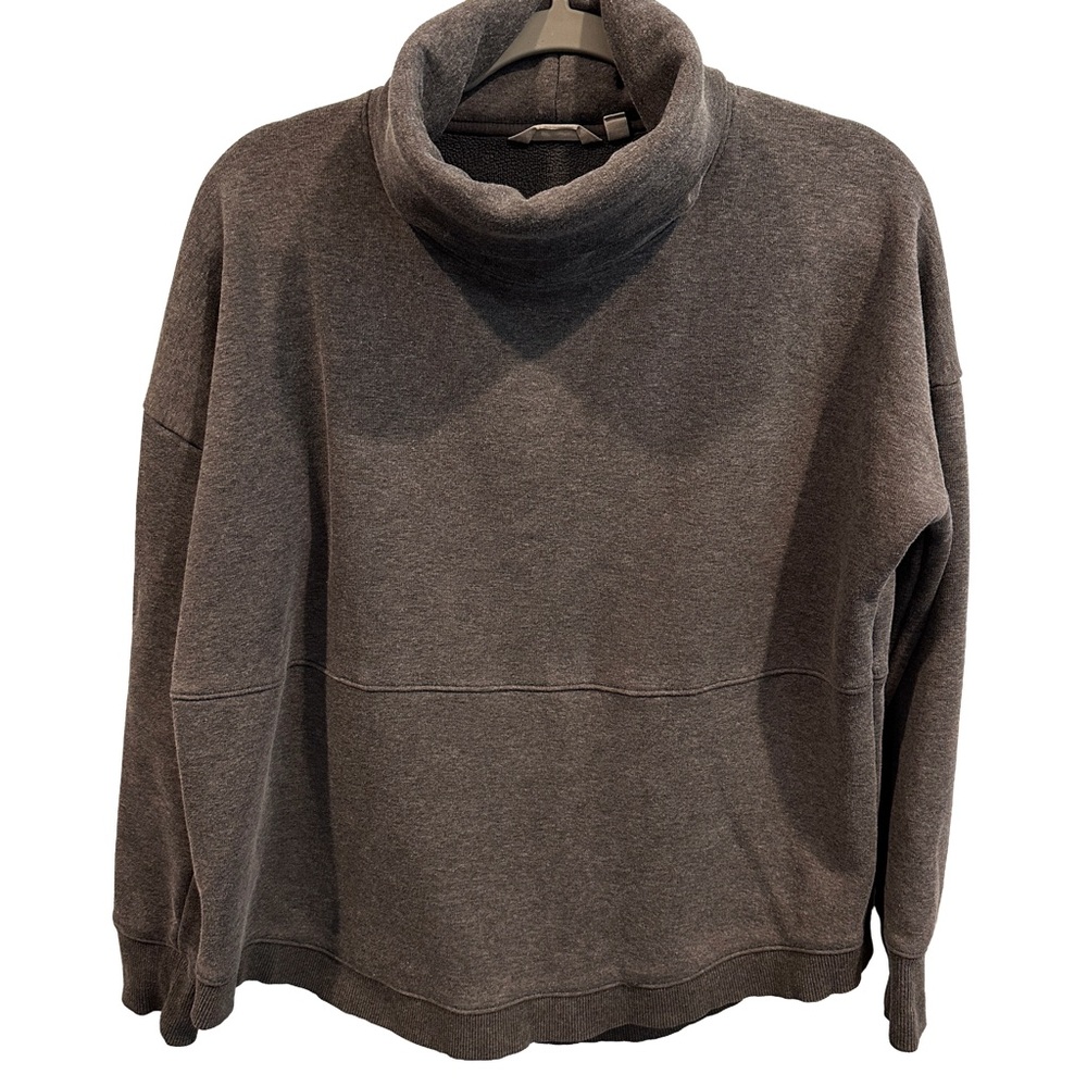 Athleta Women's Gray Oversized‎ Turtleneck Sweatshirt